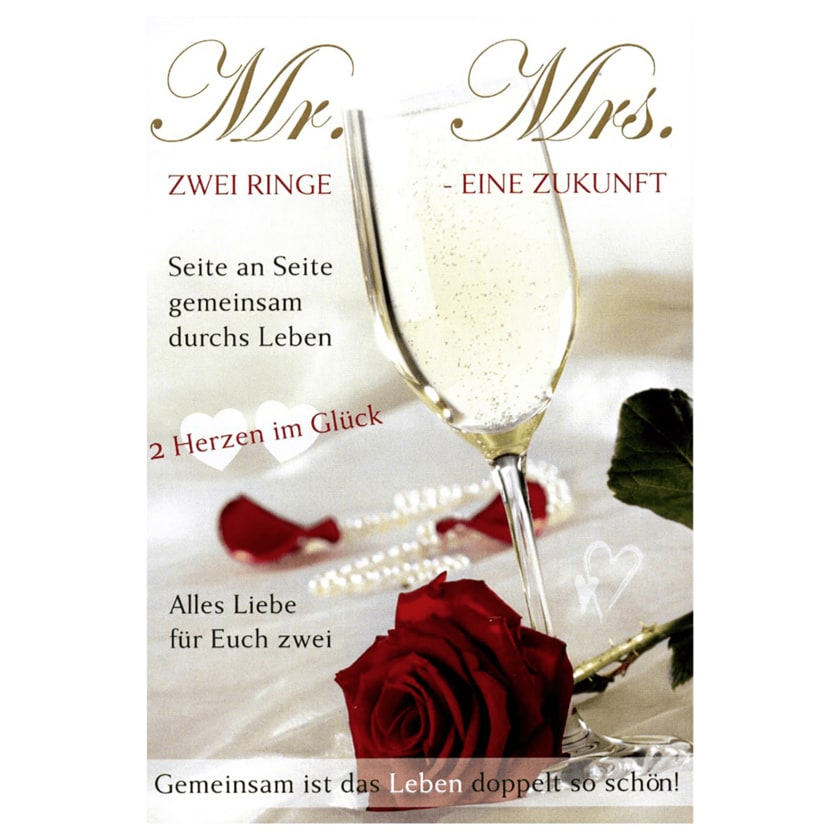 Vivess Glückwunschkarte Hochzeit Mr&Mrs
